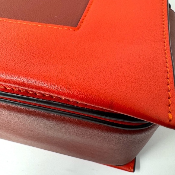 Celine Phoebe Philo Red Frame Box Crossbody Bag – Iconic Structured Leather - Picture 3 of 11